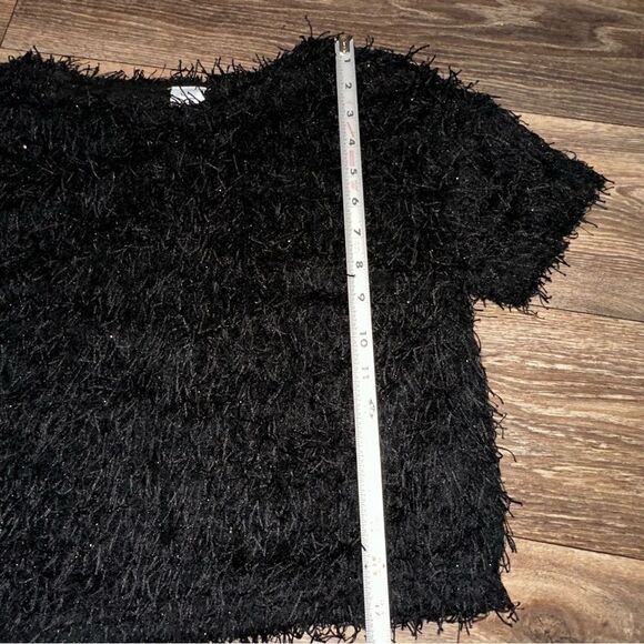 Zara Textured black sparkle top sz 10 - Picture 8 of 11